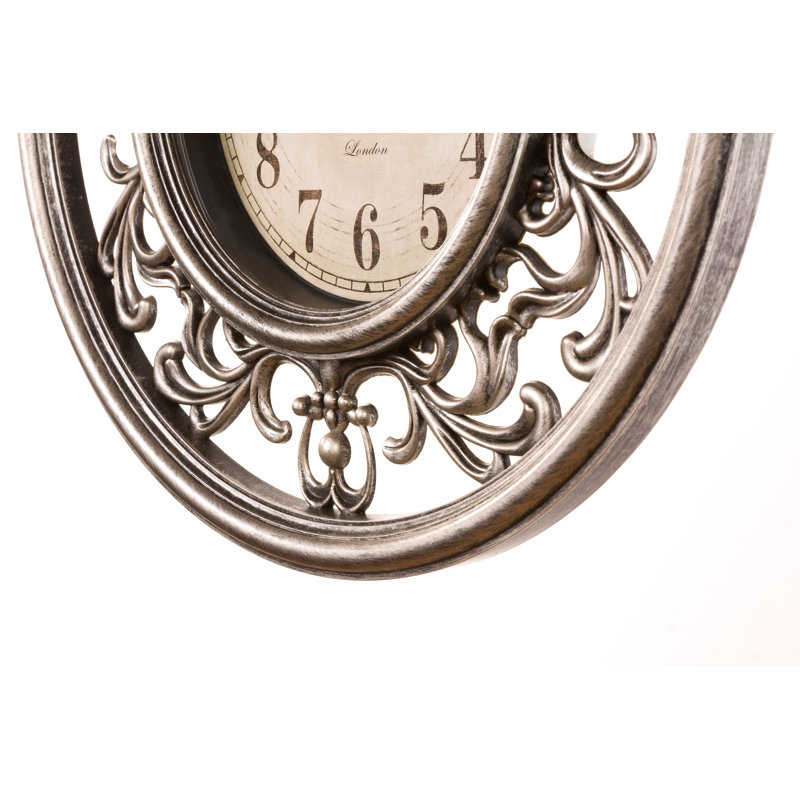 Horloge murale 6 po Alexis, Platinum