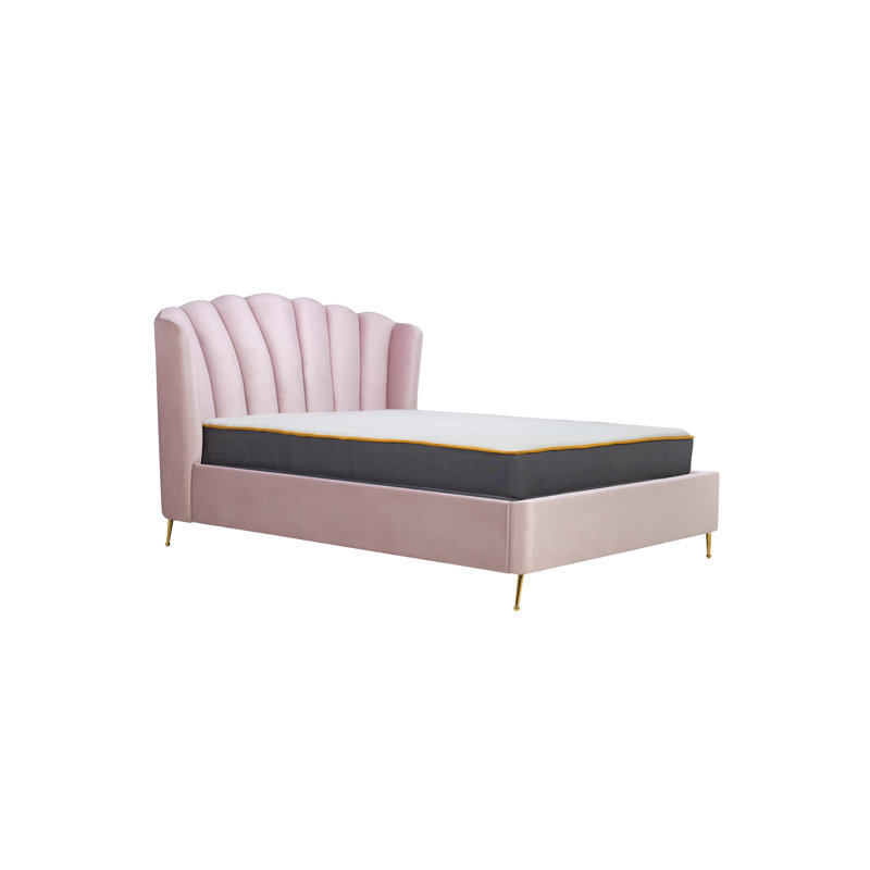 135CM Andrue FABRIC OTTOMAN PINK, Pink, Double (4'6)