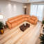 Fauteuil inclinable électrique simple en cuir technique brun, réglable 105 - 175, inclinable électrique, respirant et structure en bois