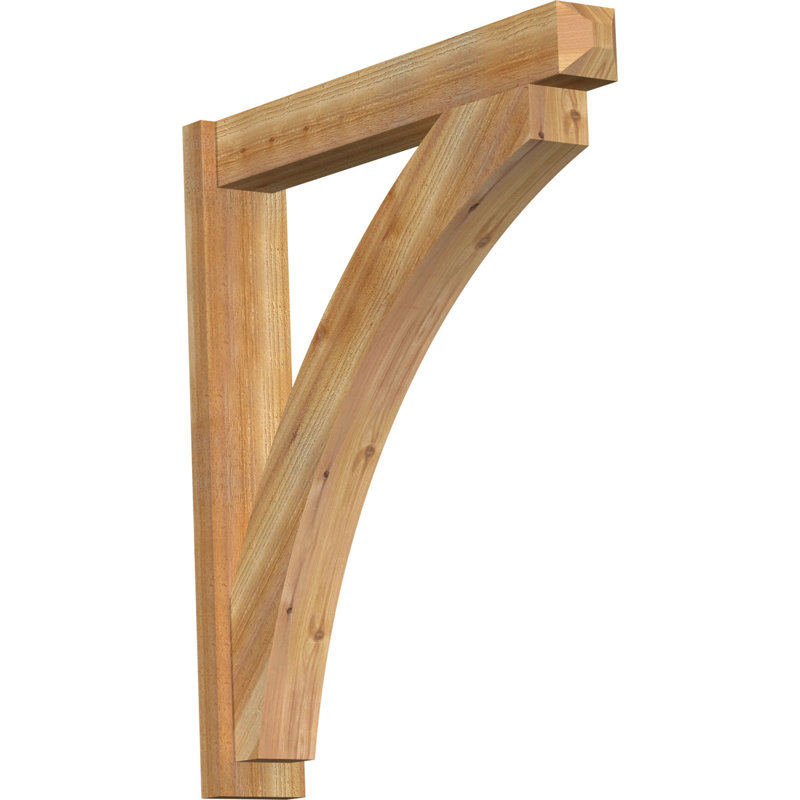 Thorton Craftsman Rustic Wood Outlooker, 7 1/2" W Western Red Cedar (Smooth),  36" D x 40" H 