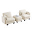 Canapé modulaire modulaire en chenille avec dossier réglable et repose-pieds mobile
