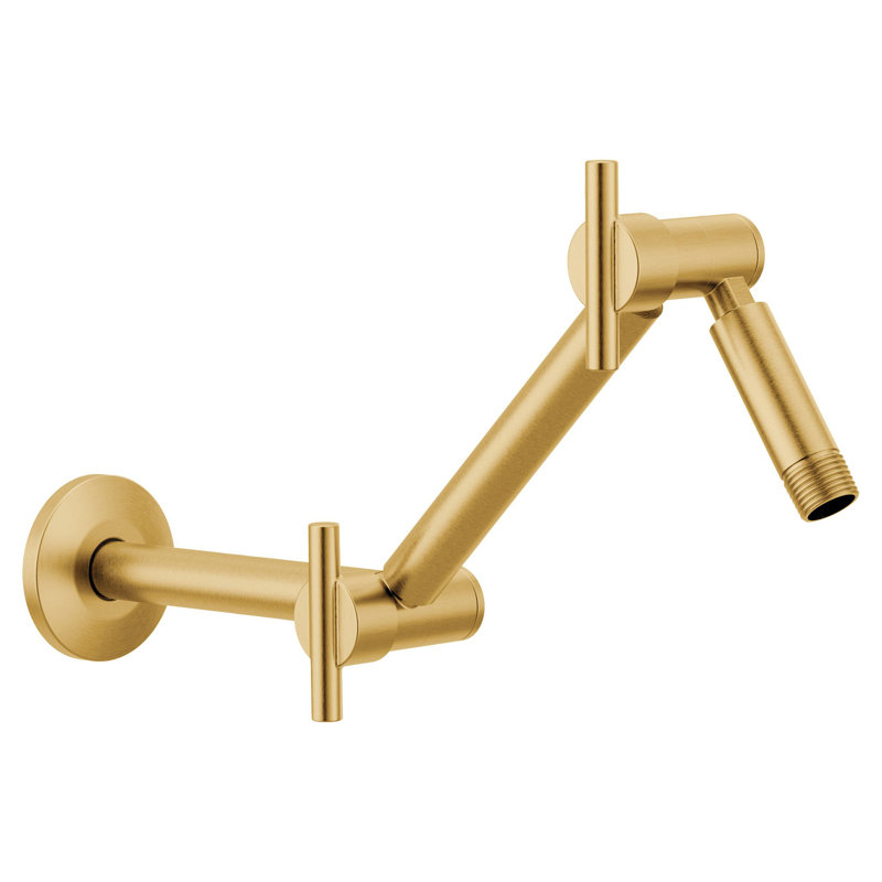 Nebia Brushed Nickel Shower Arm, Brushed Gold