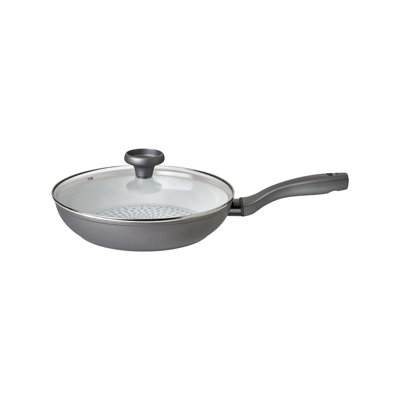 Earthpan Recycled induction Dishwasher Safe Frying Pan with Toughened Glass Lid -28cm