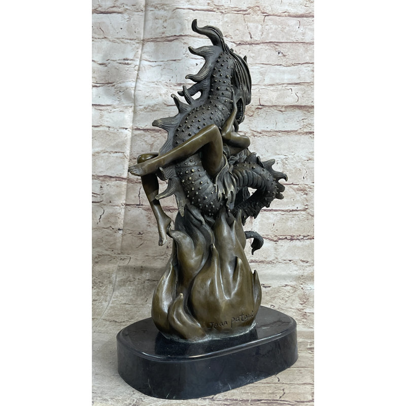 Sculpture Pierceton princesse et dragon Andromède