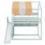 House Bed With Canopy, Slide & Built-In Bookshelves-214368257