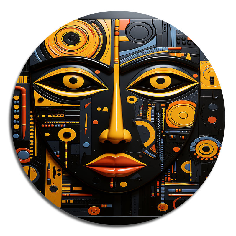Sabina - Art rond en métal, H 23 po x l 23 po