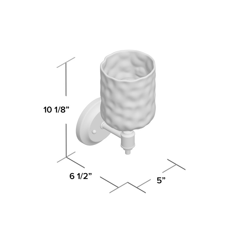Manalapan Armed Sconce, Dark Pewter, Clear, 10.16 H" x 4.96W" x 6.54 D"