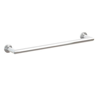 Emtek Modern Tubular Brass Towel Bar w/ Step Disc Rosette