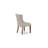 Friona Parson Dining Chairs - Button Tufted Nailhead Trim Doeskin Linen Fabric Upholstered Chairs, Set of 2, Mahogany-1847553978-1847553979