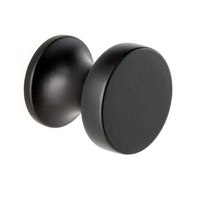 Poignée ronde noire matte 1 po High Desert