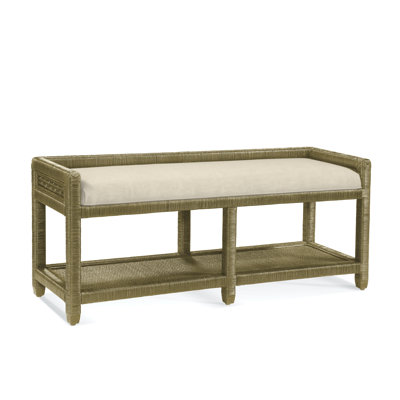 Glinda Wicker Shelves Storage Bench by Birch Lane