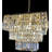 Modern 3-Tier Square Crystal Chandelier - 5-Light Dimmable Flush Mount-748812093