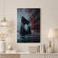 «Dark Rock Arch Against Red Storm Clouds», art mural-1491398474