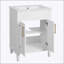 Meuble-lavabo de 24 pouces avec lavabo en céramique intégré, armoire de rangement spacieuse et conception élégante pour les petites et moyennes salles de bain-703030252