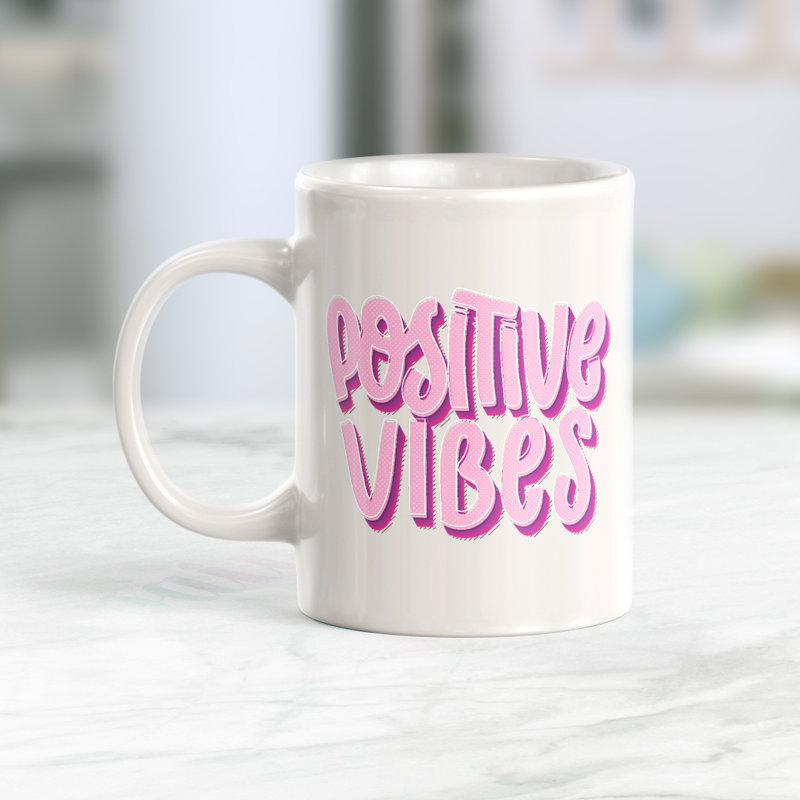 Tasse à café à vibration positive, 11 oz, Céramique