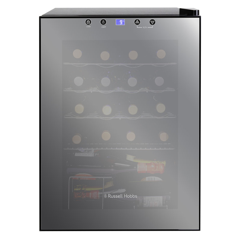 Russell Hobbs® Rh20wc201mr, 20 Bottle Wine Cooler In Mirror Black