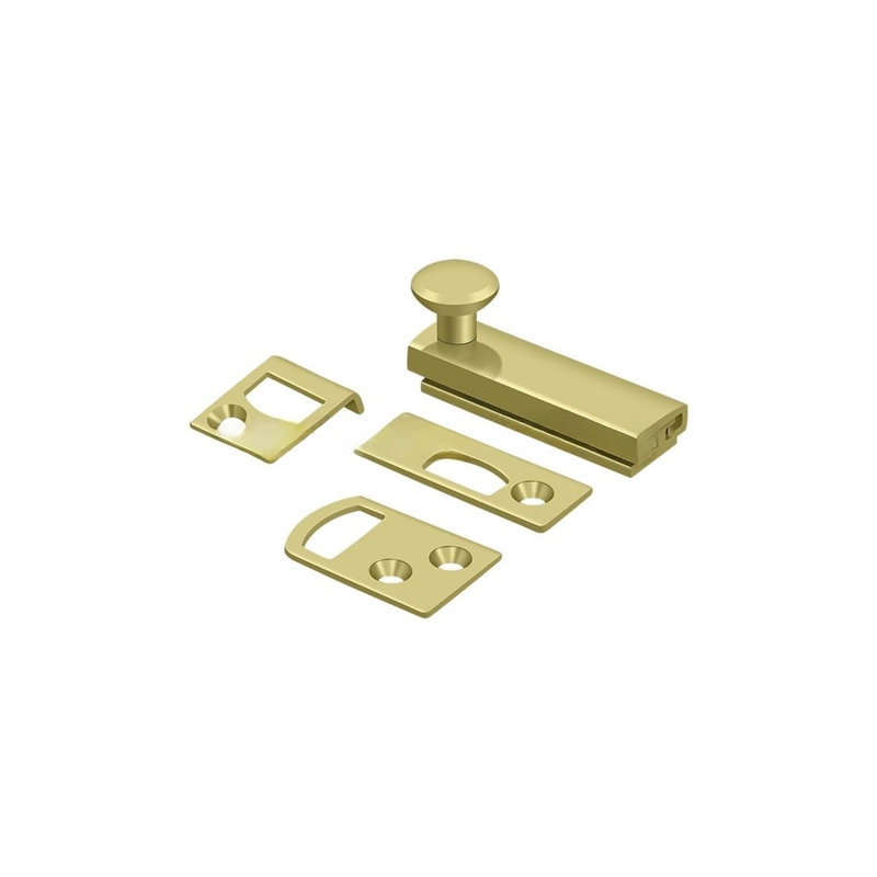 Deltana 2SBCS26 2" Surface Bolt, Concealed Screw, HD in Polished Chrome, Paint Black