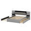 Lit plateforme tapissier avec lampes de lecture-659041675