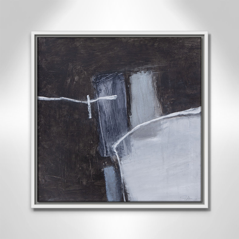 Graphite Gemstones I Print by Casa Fine Arts, 17.5" H x 17.5" W, White