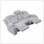 Ensemble de canapé inclinable gris clair ultra confortable 3 pièces avec causeuse et porte-gobelet