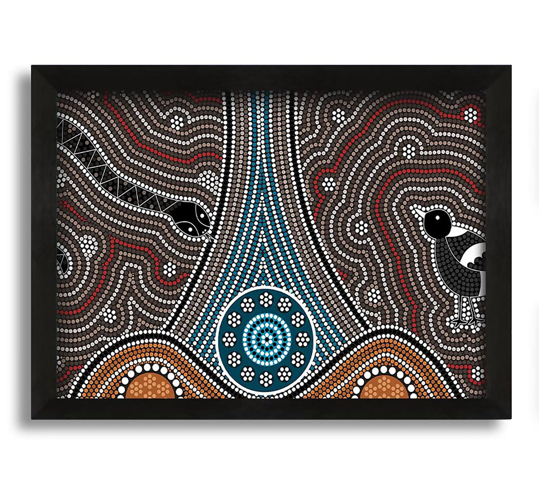 Gerahmtes Leinwandbild Aboriginal Pattern 8