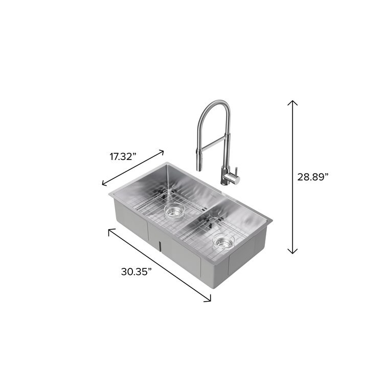 NewAge Home Cabinet Steel Pull Out Under Sink Organizer, Chrome