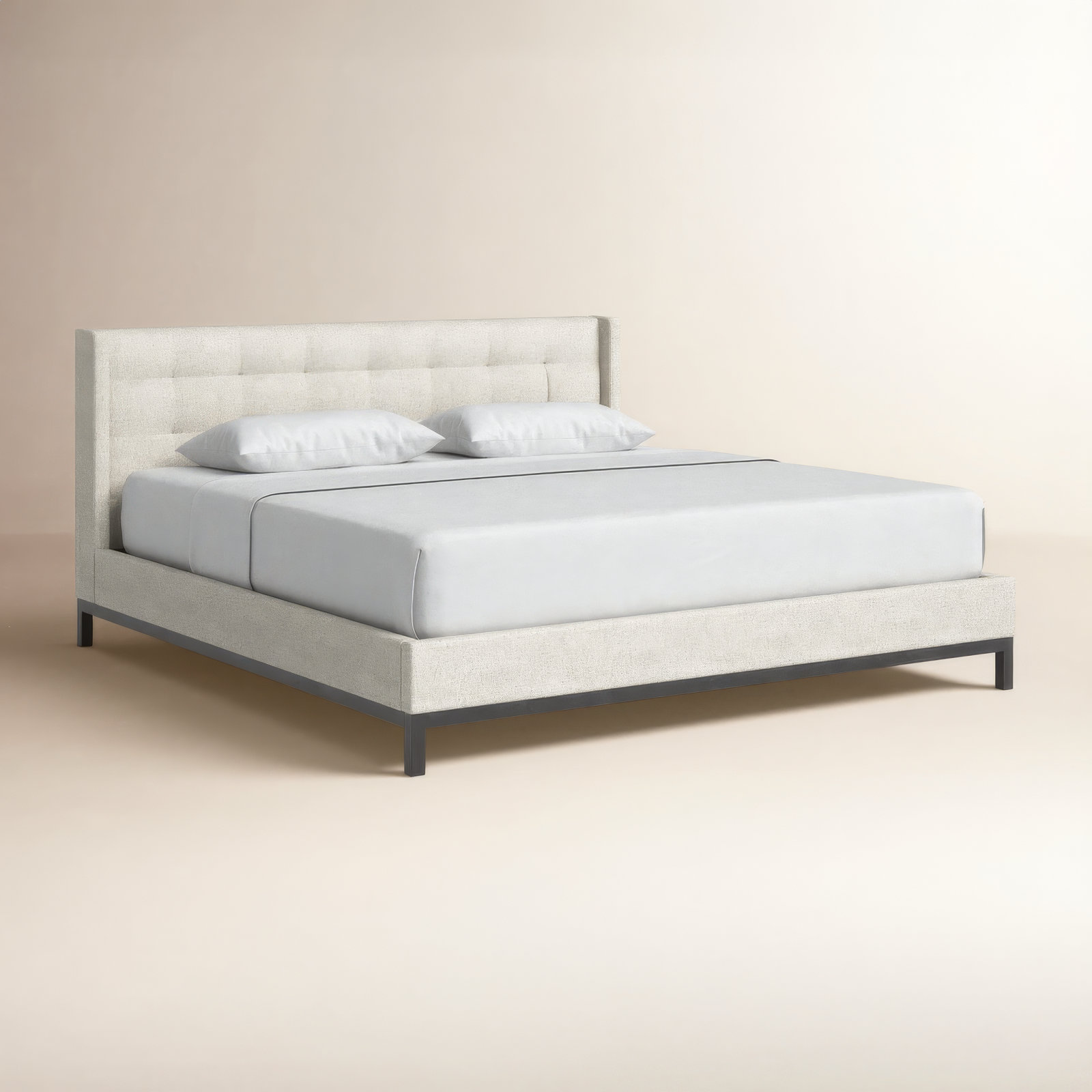 Estrela Wingback Bed, Plushtone, King