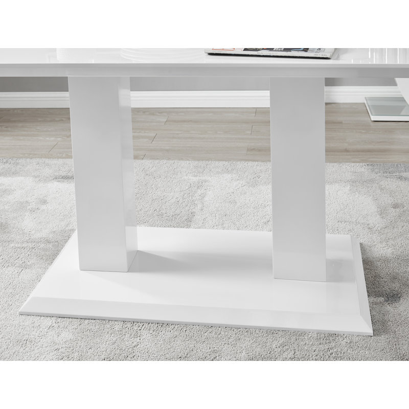 Table de salle à manger 6 personnes, Blanc, H 29,53 po x L 59 po x l 35 po