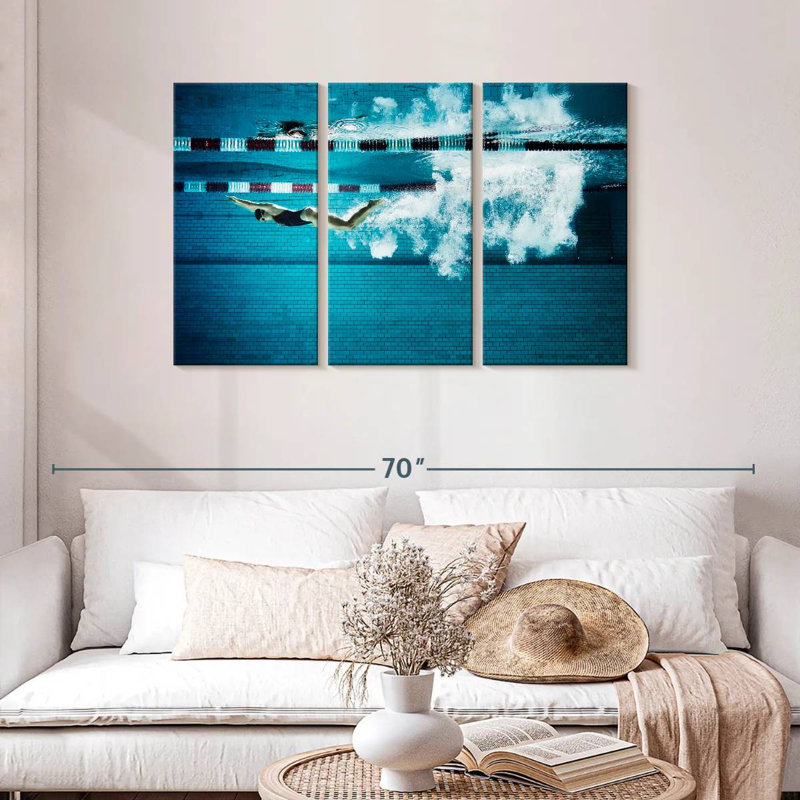 Sireci Female Swimmer Underwater, 28" H x 45" W