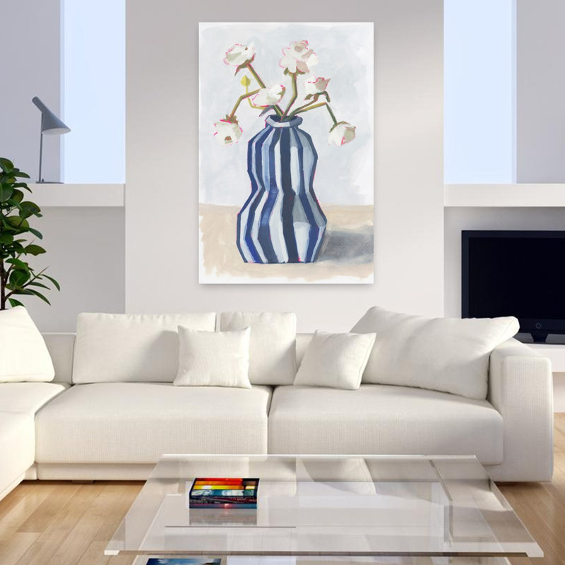 Art contemporain, art floral moderne, H 48 po x l 32 po