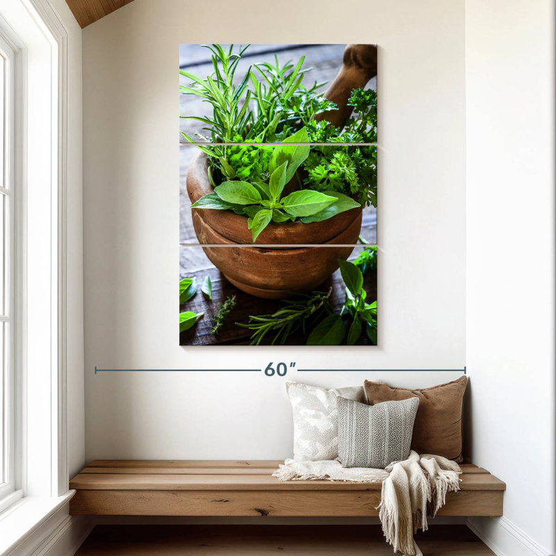 Yarlin Crushing Herbs, 50" H x 32" W