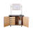 Mobile Science Cart with Inner Drawers, Shelf, Sink and Whiteboard/Mirror