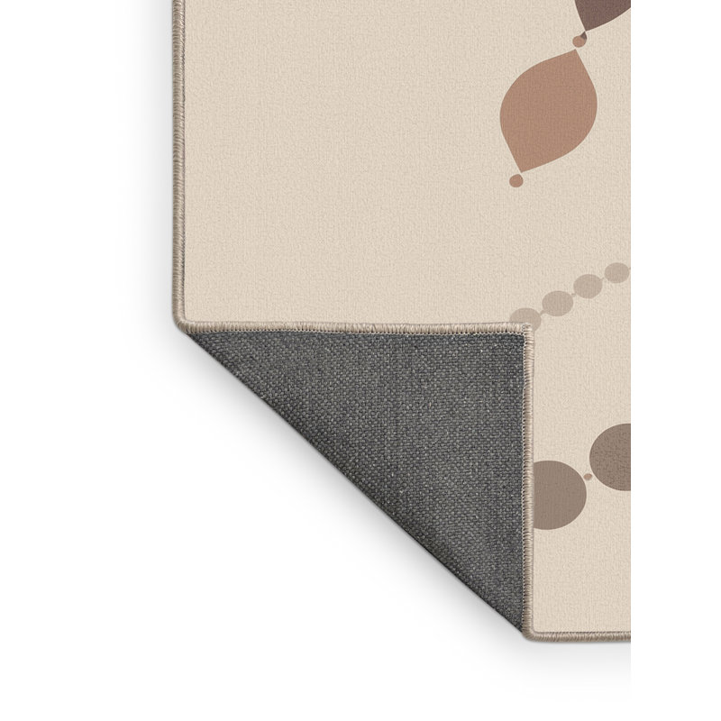 Tapis beige moelleux moelleux et minimaliste, 4 x 2