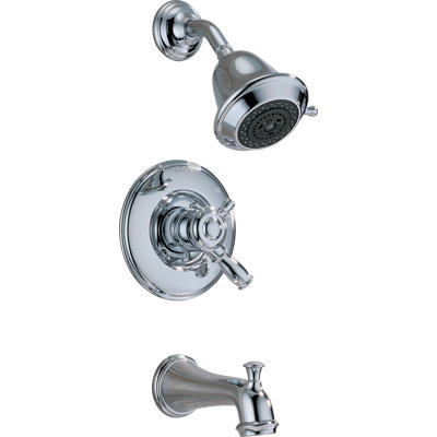 Yorkshire Tub and Shower Faucet Lever Handles with Monitor