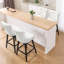 Tabouret de bar pivotant à 360 ° en velours avec dossier, garniture cloutée et pieds robustes en bois massif, fauteuil confortable pour la cuisine, la salle à manger et le restaurant-773416290-773416295-773416298