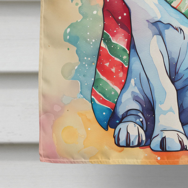 Drapeau de Noël du bouledogue anglais, H 40 po x l 28 po