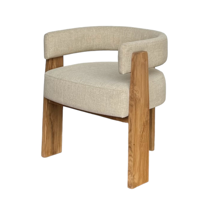Curve Three Leg Design Wooden Legaspi, Naturel