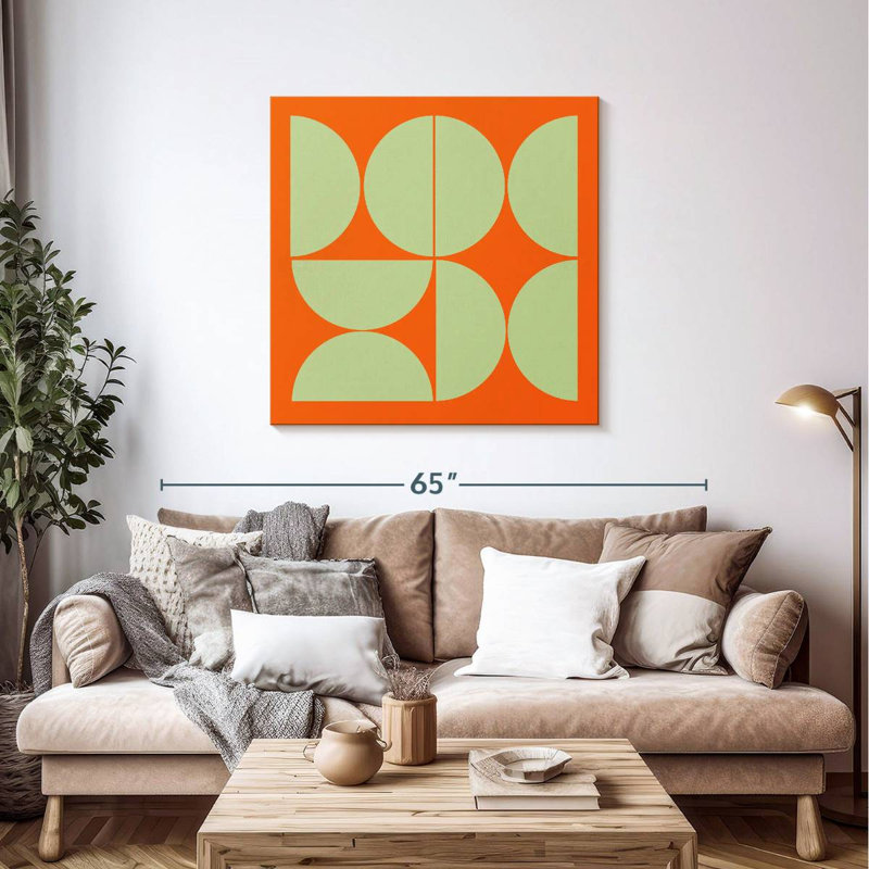 Avery Mid-Century Half Circles Collage I, 39" H x 39" W