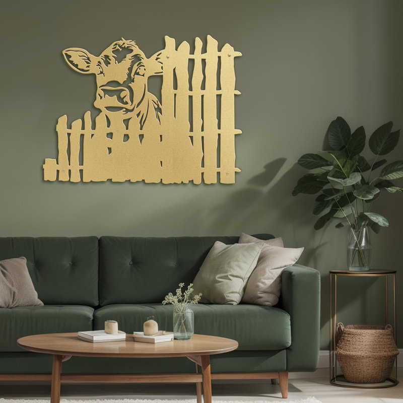 Wall Decor Metal, 12" H x 18" W x 0.05" D, Gold