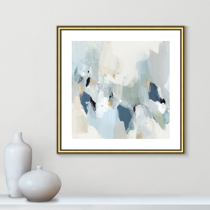 Little Talks " Little Talks II " by Isabelle Z, Gold Framed Paper, 24.75" H x 24.75" W x 0.88" D