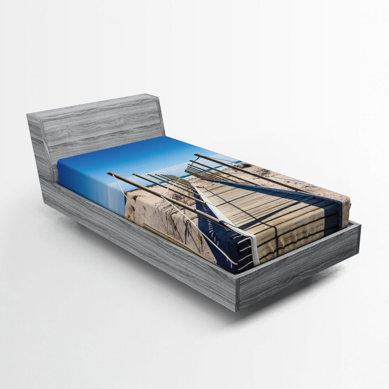Drap-housse en microfibre à motif Ambesonne, Drap-housse simple TG