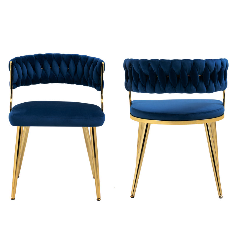 Christal Upholstery Dining Chair, Navy Blue