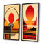 «Red Bold Sunset», 2 pièces sur toile-2091307600-2091307604