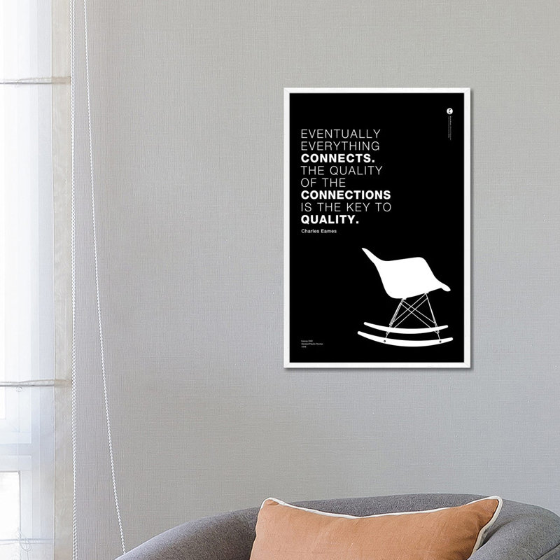 The RAR (Rocking Armchair Rod) 1 Piece Wall Art on Canvas, 66.04 cm H x 45.72 cm W, White Framed
