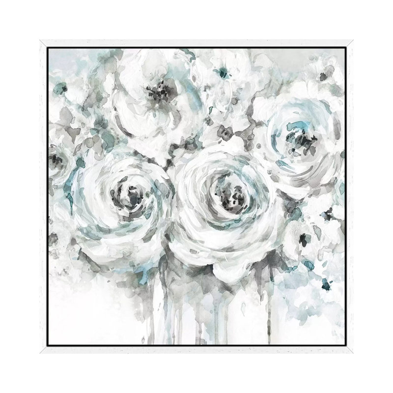 Spring Blues I by Carol Robinson - Print on Canvas, 93.98 cm H x 93.98 cm W, White Framed