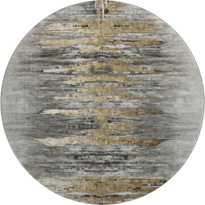 Premium Machine Washable Prisco Gray Rug
