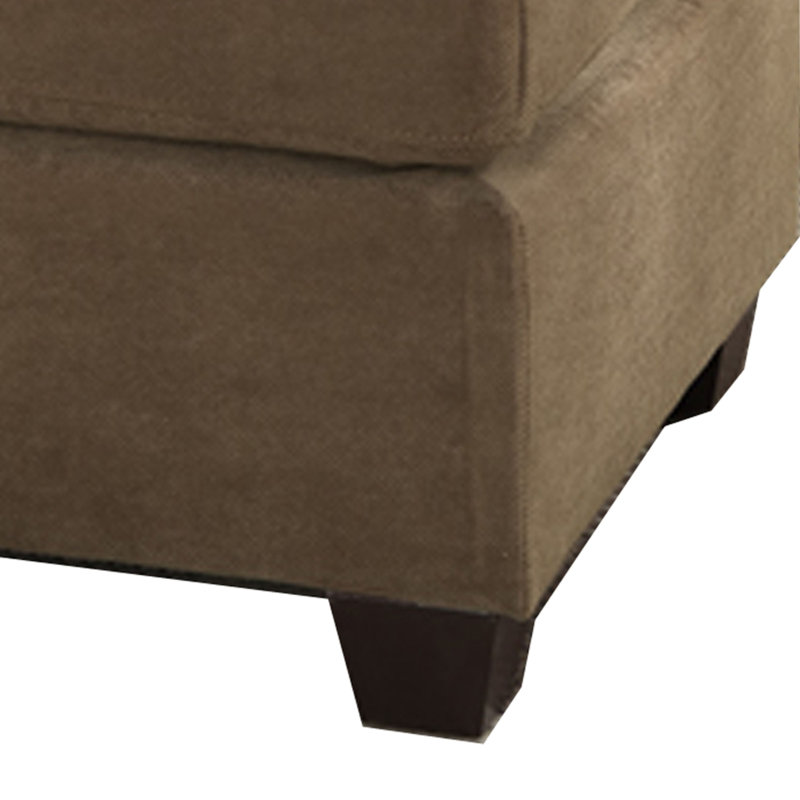 Bobnice Upholstered Ottoman, Light Brown