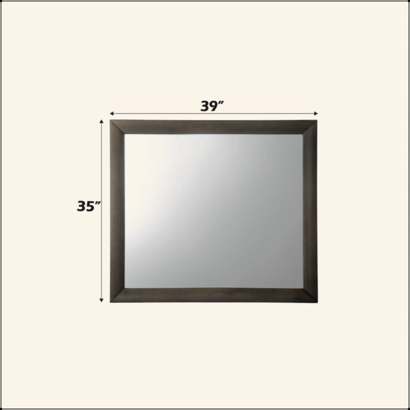 Miroir à finition chêne gris