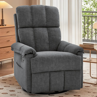 Recliner Chair,Rocker Recliners for Adults, Small Recliners for Small Spaces, Manual Recliner with Side Pockets for Living Room Bedroom