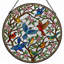 Panneau de vitrail 12 "H Birds Flowers-577274894
